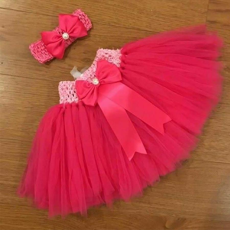 chân váy tutu hồng sen cho bé 