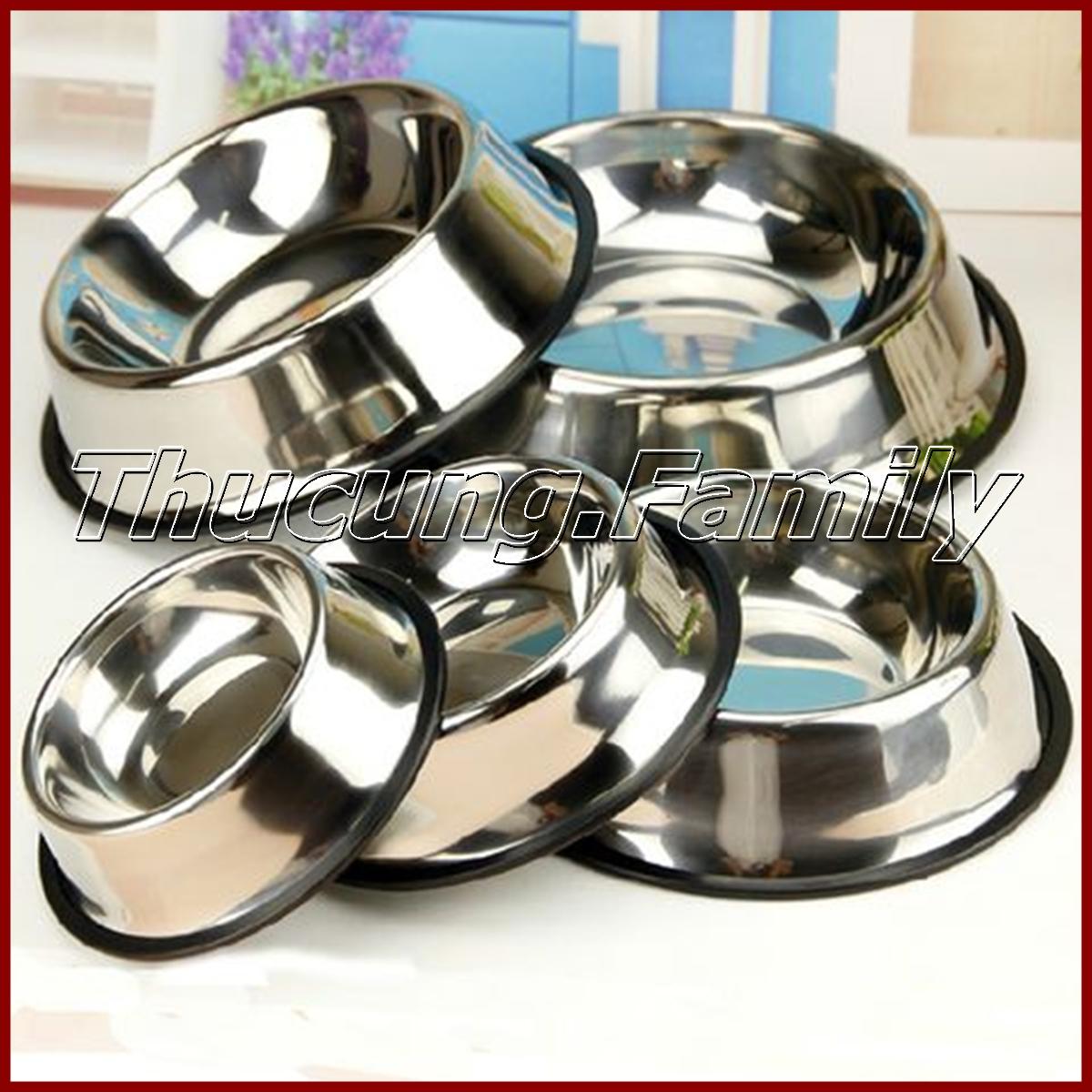 Chén / bát ăn inox ko gỉ sét- ko lật cho chó mèo