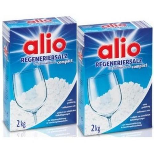 muối rửa chén bát alio 2kg - hàng nhập đức (viên rửa bát ,bột rửa bát,nước làm bóng finish alio )dùng cho máy rửa bát