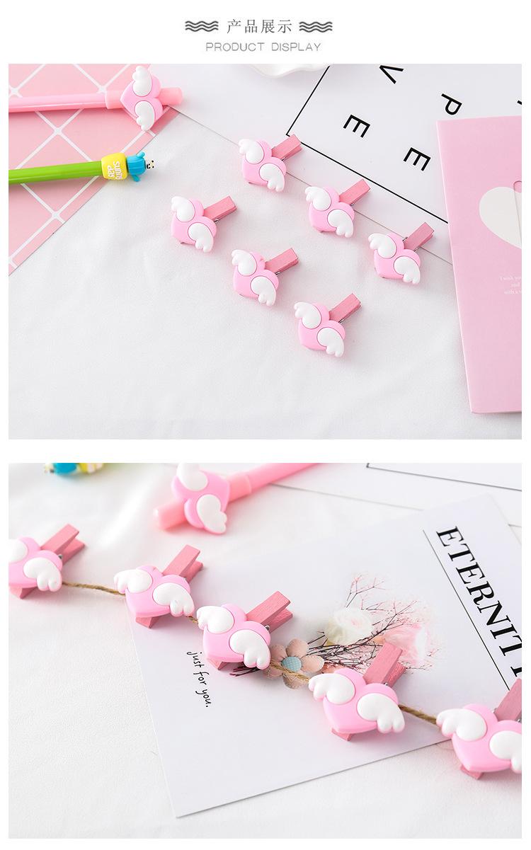 BỘ CLIP KẸP GỖ HÌNH TRÁI TIM (5 CÁI)
