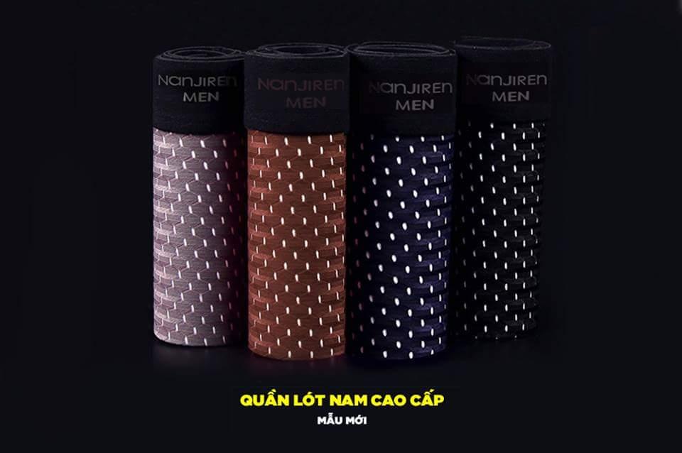 Bộ 4 quần boxer nam chất lụa thông hơi cao cấp PK365CK
