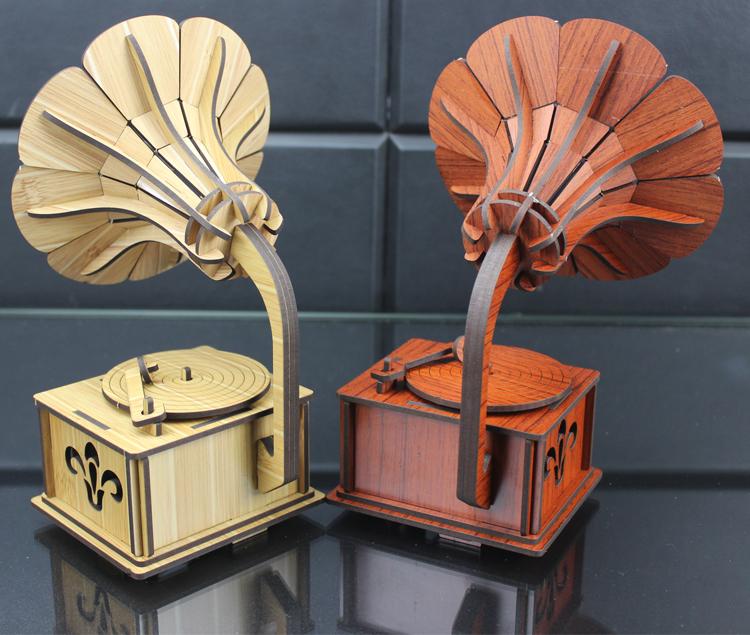 Đồ chơi lắp ráp gỗ 3D Mô hình Máy Hát.