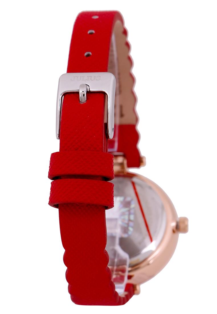Đồng Hồ Nữ Julius Hàn Quốc Dây Da JA-1096 (Đỏ)