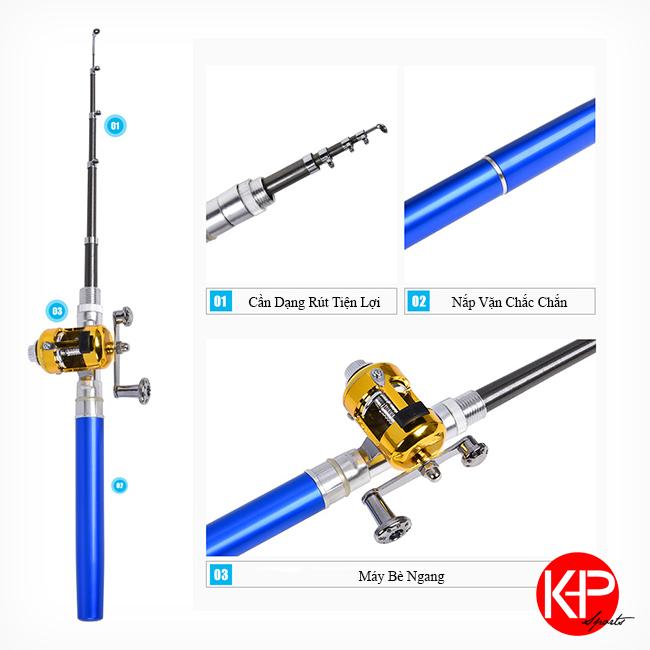 [HCM]Bộ Cần Câu Bút Y4515 Và Máy Bè Ngang