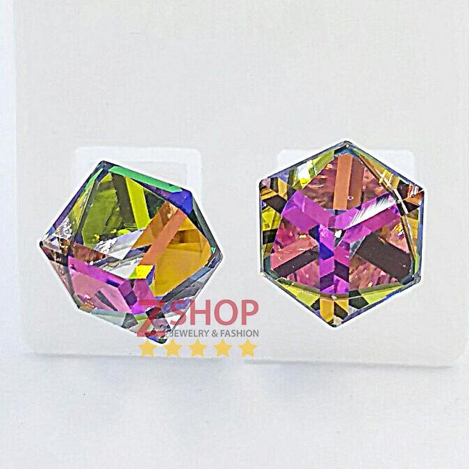 Bông tai bạc 925 - pha lê cao cấp B011