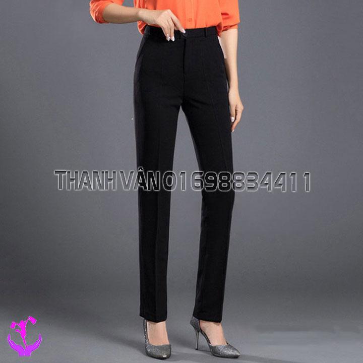 Quần tây nữ công sở vải liveboy ống đứng