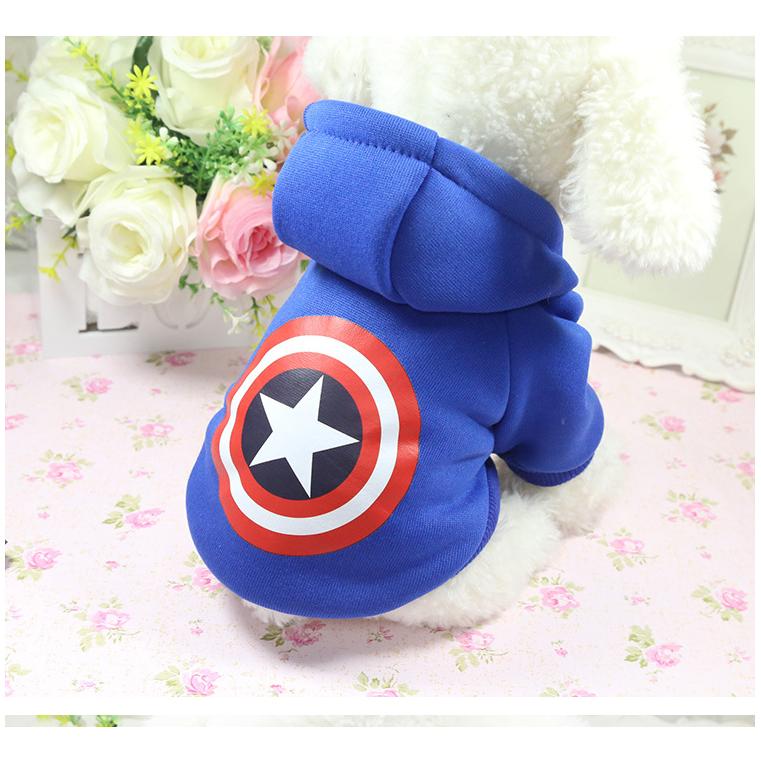 áo chó mèo cao cấp kiểu áo khoác nỉ xanh hình ngôi sao size xxl ( dành cho chó mèo 8 - 12 kg )