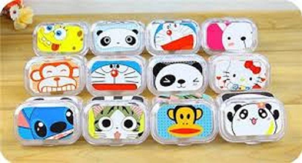 5 Hộp Combo Khay Gương Dựng Lens Dựng Kính Áp Tròng Có Đầy Đủ Kẹp Gắp Và Dụng Cụ Đeo Lens