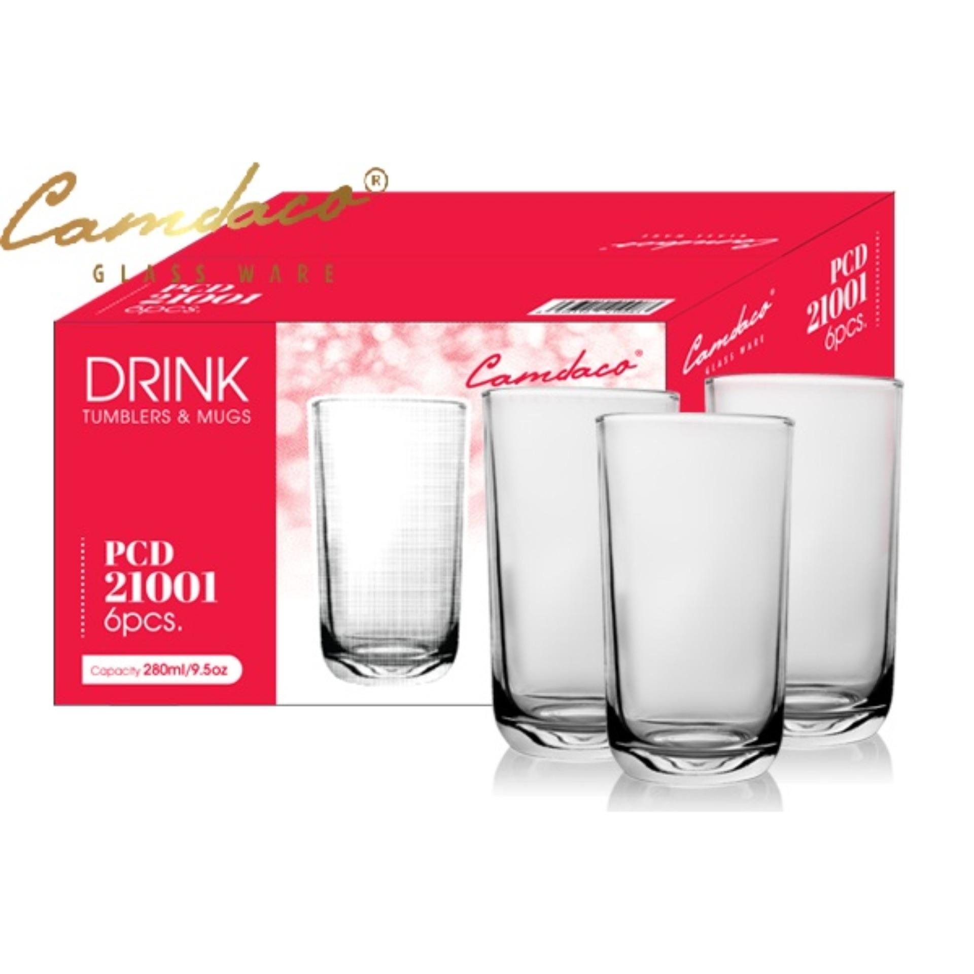 [HCM]BỘ 12 LY THỦY TINH BẦU CAO PCD21001 280ML – CẨM ĐẠT