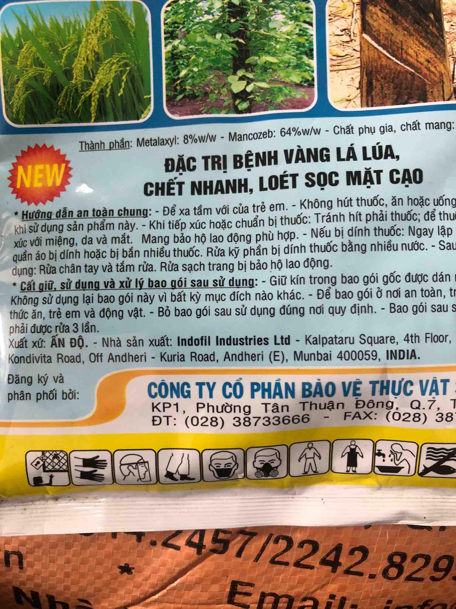 Thuốc trừ bệnh vàng lá, thối rể Mexyl MZ 72WP (GÓI LỚN 100GR)