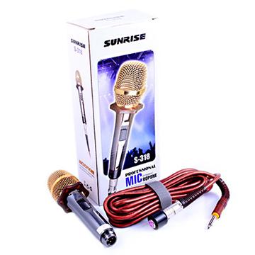 Micro có dây Sunrise S-318 (Bạc phối đen)