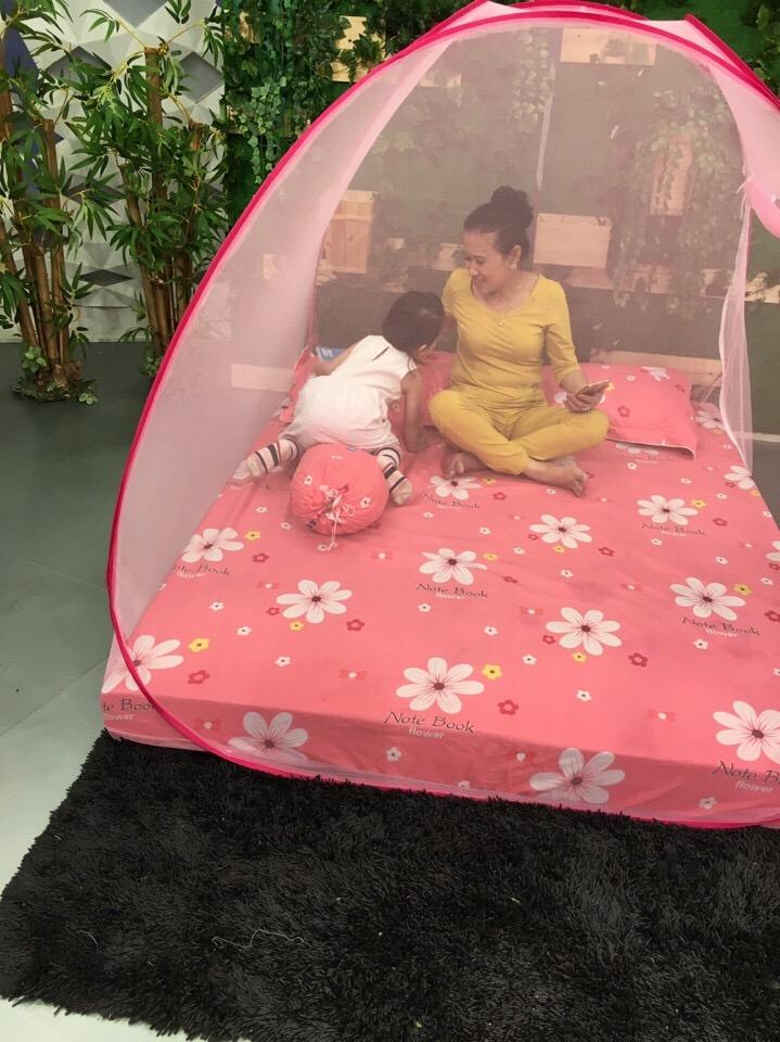 Mùng chụp tự bung đỉnh chóp cao cấp size 2m x 2m