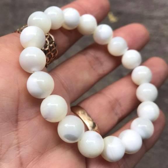[HCM]VÒNG TAY ỐC XÀ CỪ TRẮNG 8LY- HÀNG A