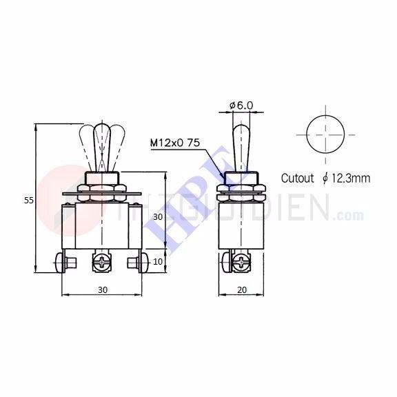 Công tắc gạt 6 chân