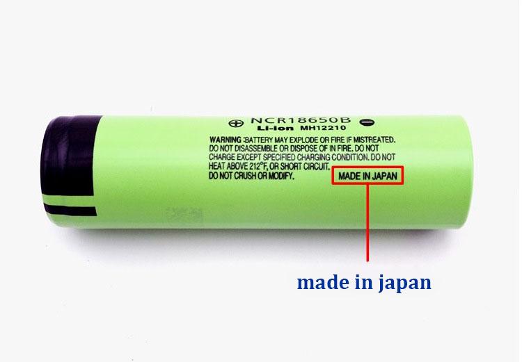 Pin Li-ion 18650 3,7V Panasonic 3400mAh - Made in Japan