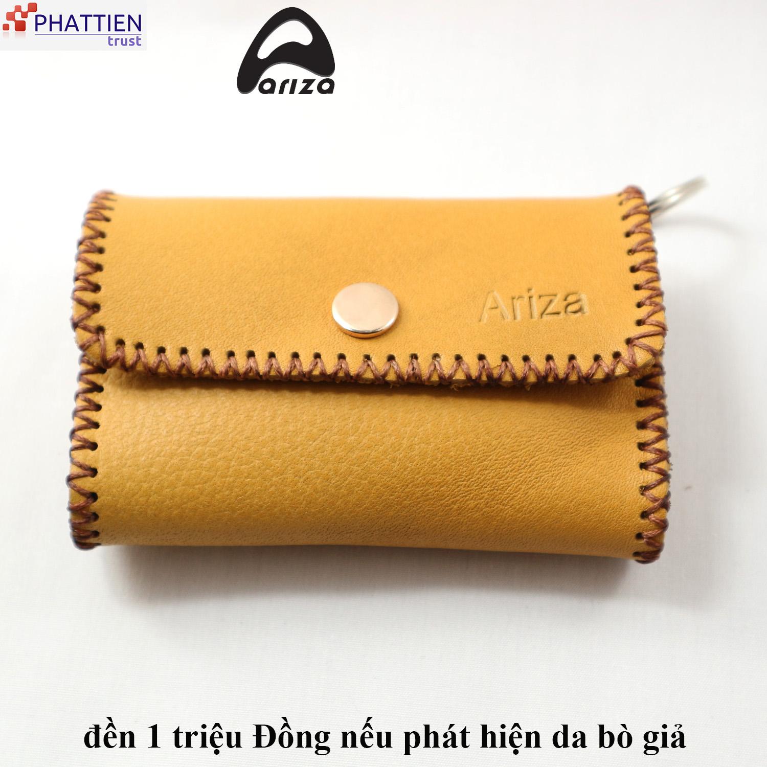 Bóp móc chìa khóa da bò thật 100% Ariza (Phát Tiến Shop)