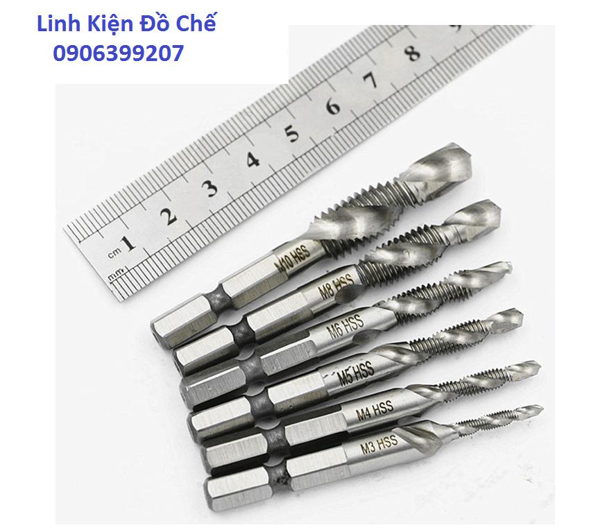 [HCM]Bộ Mũi Khoan Taro ren HSS M3-M10