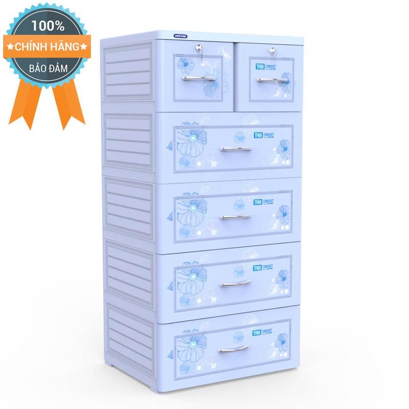 [HCM]Tủ nhựa Duy Tân TABI 5 tầng (Họa tiết ngẫu nhiên)