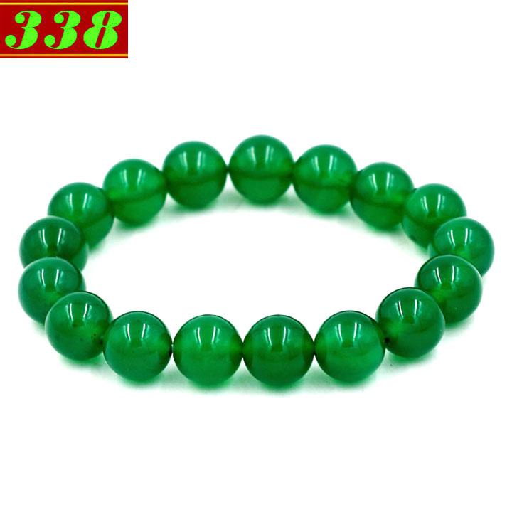Chuỗi tay đá thạch anh xanh lá 10 ly 17 hạt