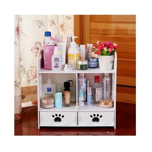 Tủ gỗ để bàn trang điểm 2 ngăn kéo họa tiết chân chó