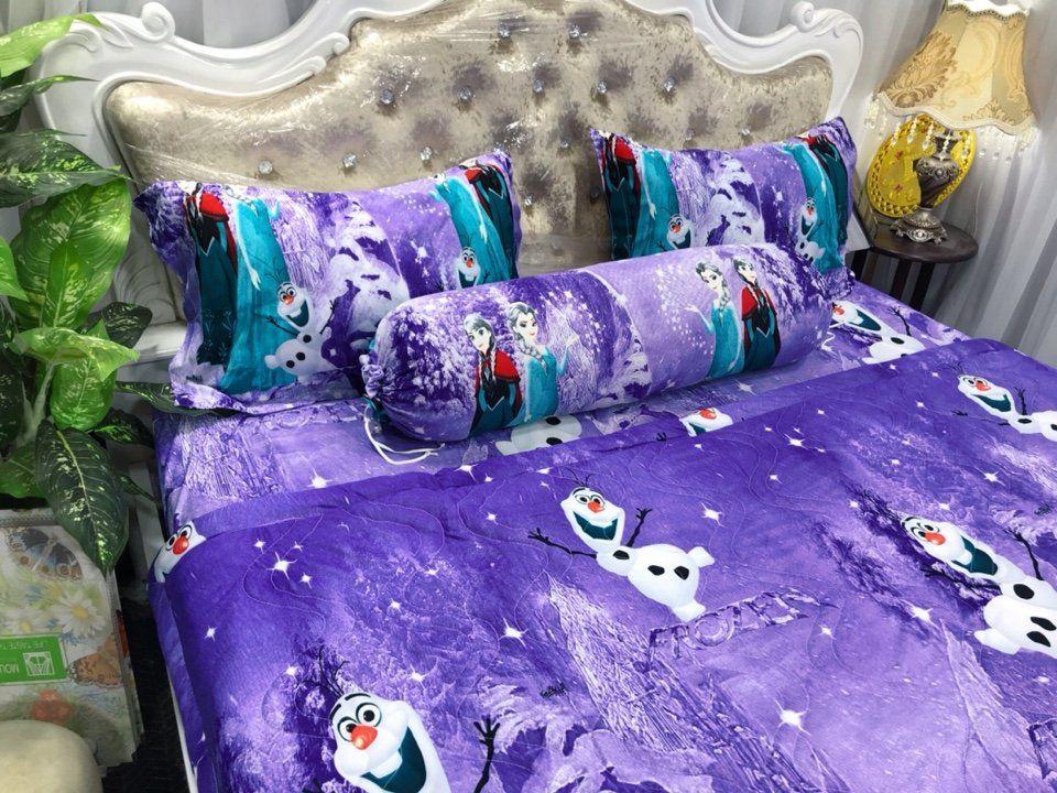 Bộ ga thun thái lan elsa 1m8