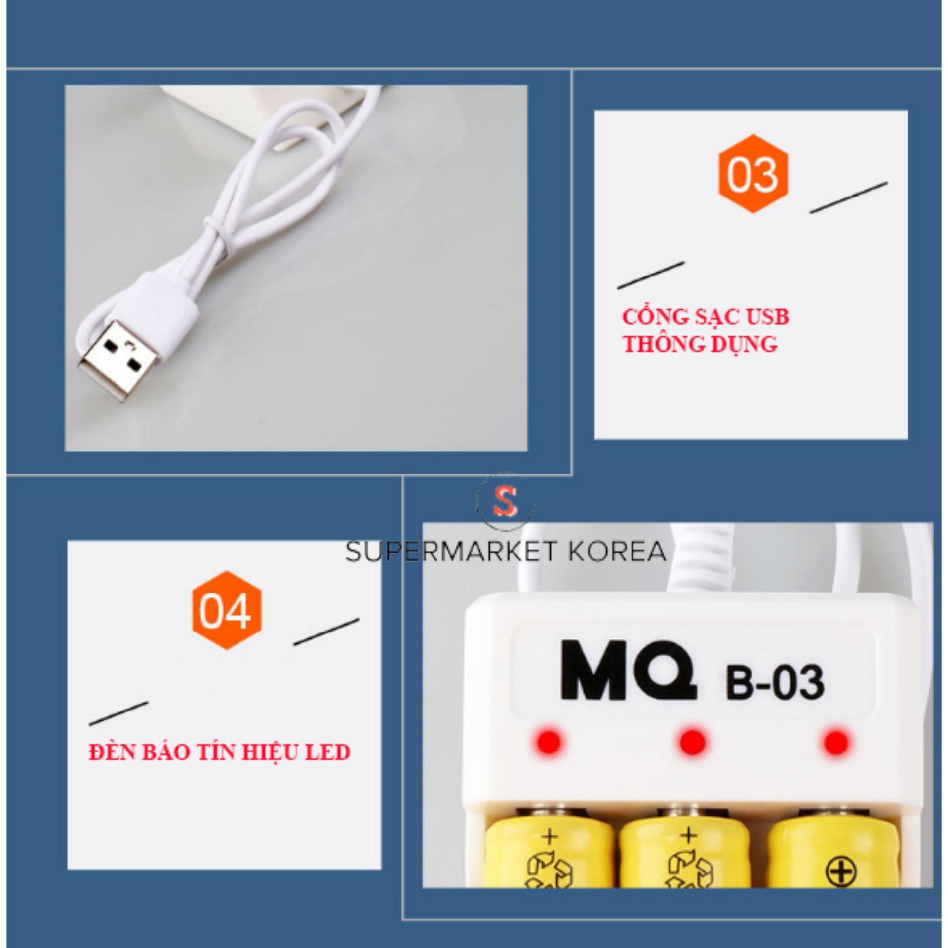 Bộ sạc pin tiểu, pin đũa (AA, AAA) đa năng MQ B-03