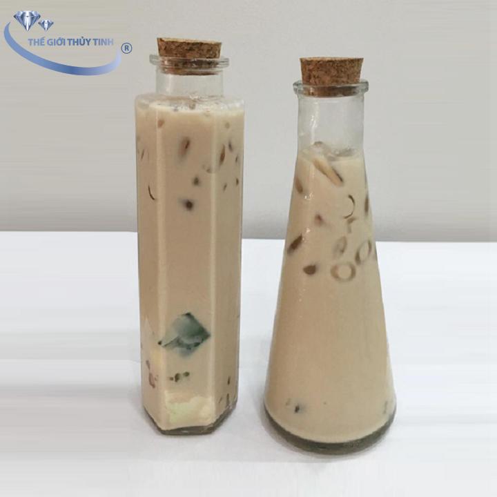 [HCM]Chai Thủy Tinh Lục Giác 350ML Nút Bần