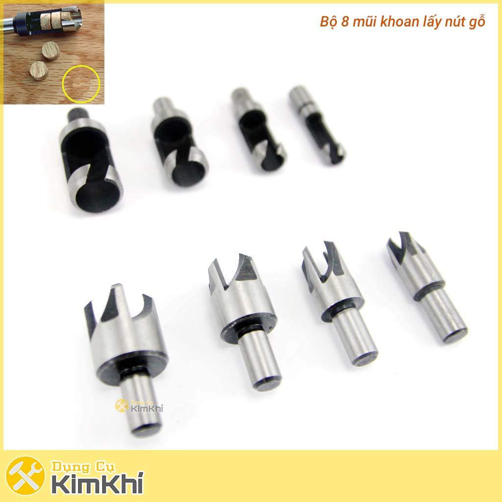Bộ 8 mũi khoan lấy nút gỗ Φ6MM-Φ16MM