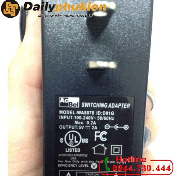Adapter nguồn máy chấm công 5V 2A