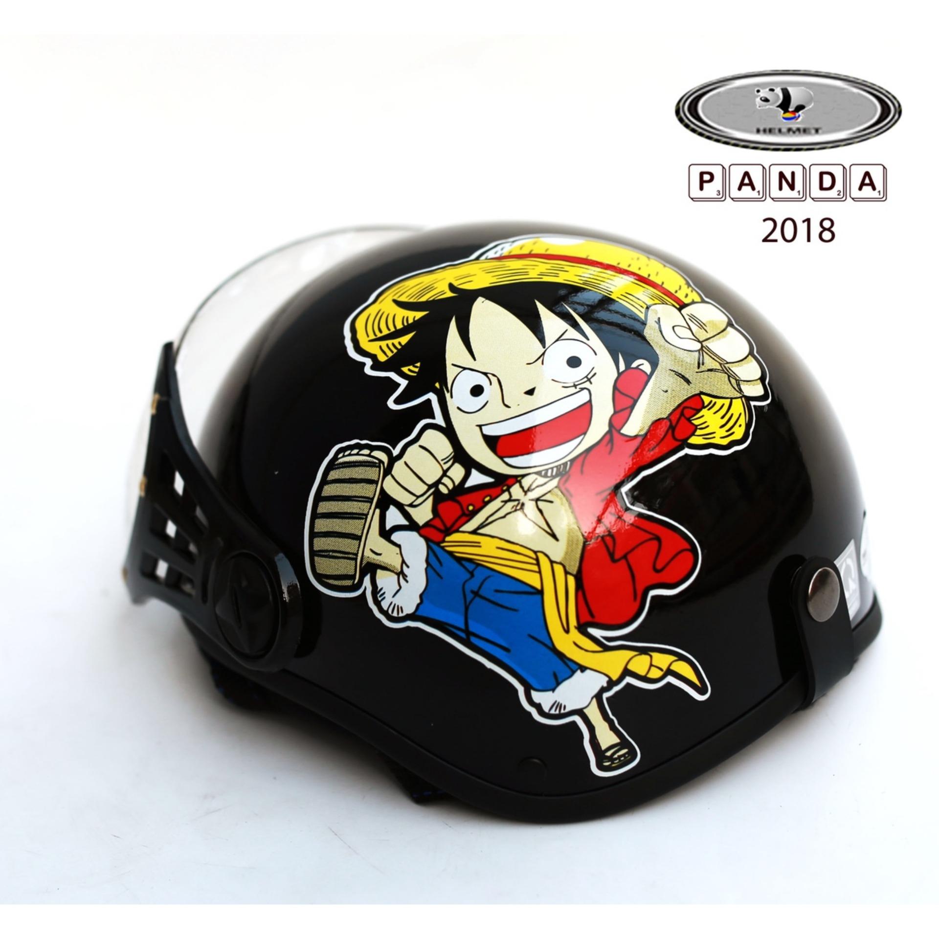 [HCM]Mũ Phượt trẻ em One Piece 2018 màu đen có kính càng