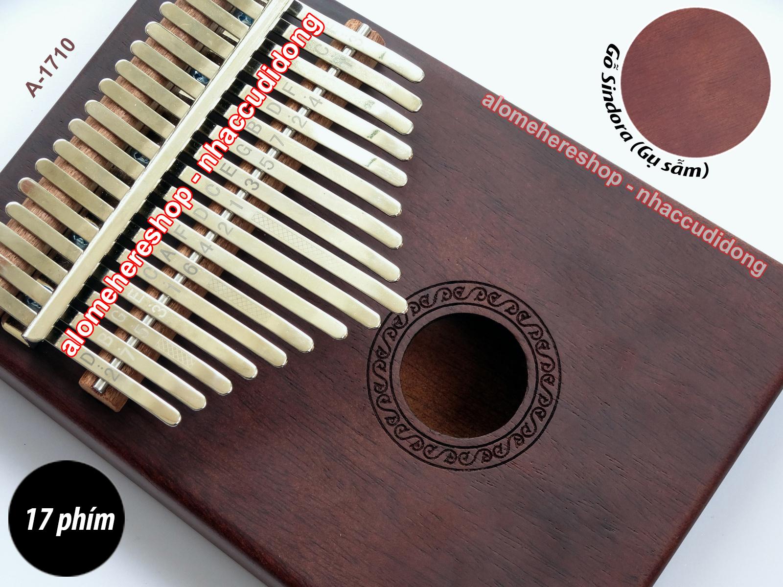 Đàn Kalimba Andrew 17 Phím Gỗ Sindora (Gụ - Vân Sẫm)