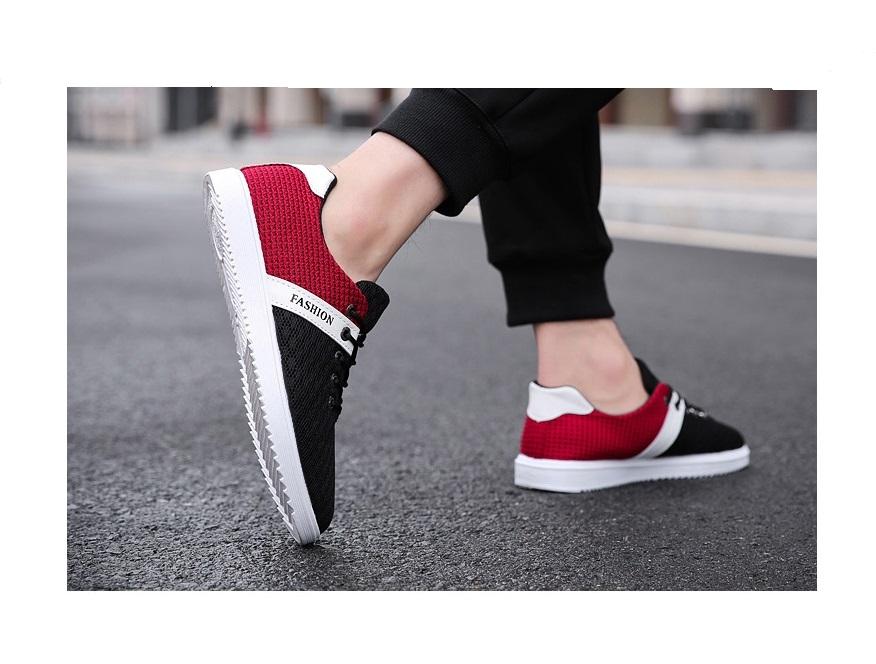 Giay Sneaker Thể Thao Nam 7S Sport ( Đỏ Đen )