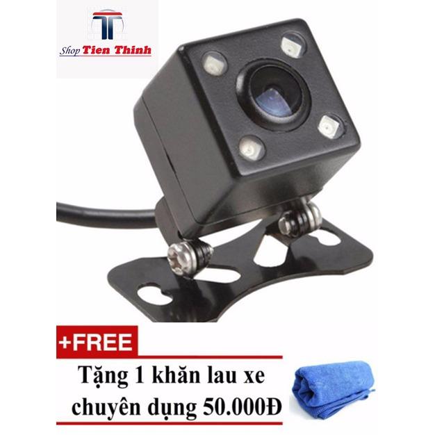 [HỖ TRỢ LẮP ĐẶT Ở HÀ NỘI] Lắp camera lùi, gia camera, camera lui oto, camera lùi giá rẻ - Camera lùi ô tô HD siêu nét, 4 đèn LED, Nhìn ban đêm, Chống nước