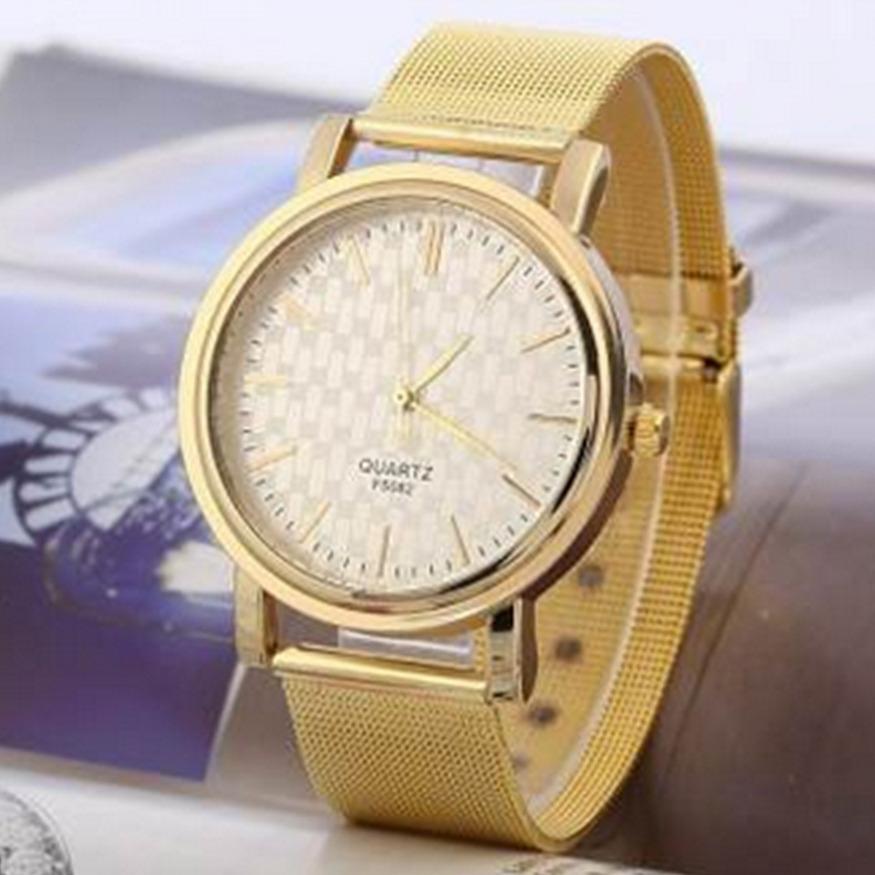 [HCM]Đồng Hồ Dây Thép Không Gỉ Xì Ánh Kim( gold vàng)