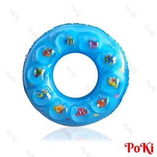 Phao bơi tròn 2 LỚP - size 90 cho người trên 18 tuổi, phao bơi PVC cao cấp, an toàn khi sử dụng - POKI thumbnail
