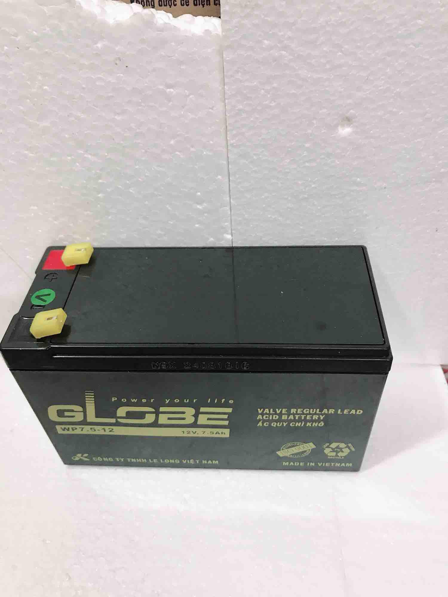 Ắc quy 12v 7.5ah GLOBE