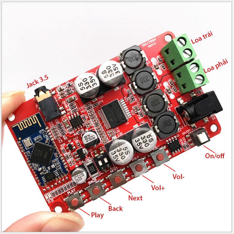 Module mạch TDA7492P khuếch đại âm thanh Bluetooth CSR4.0 (50W)