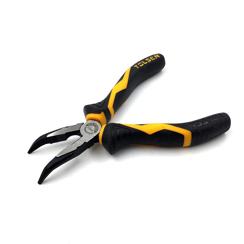 Kìm Răng Mũi Nhọn Cong 45 Độ CN 6" ( 160mm ) Tolsen 10023