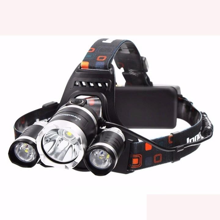 Đèn pin đội đầu 3 đèn Led siêu sáng