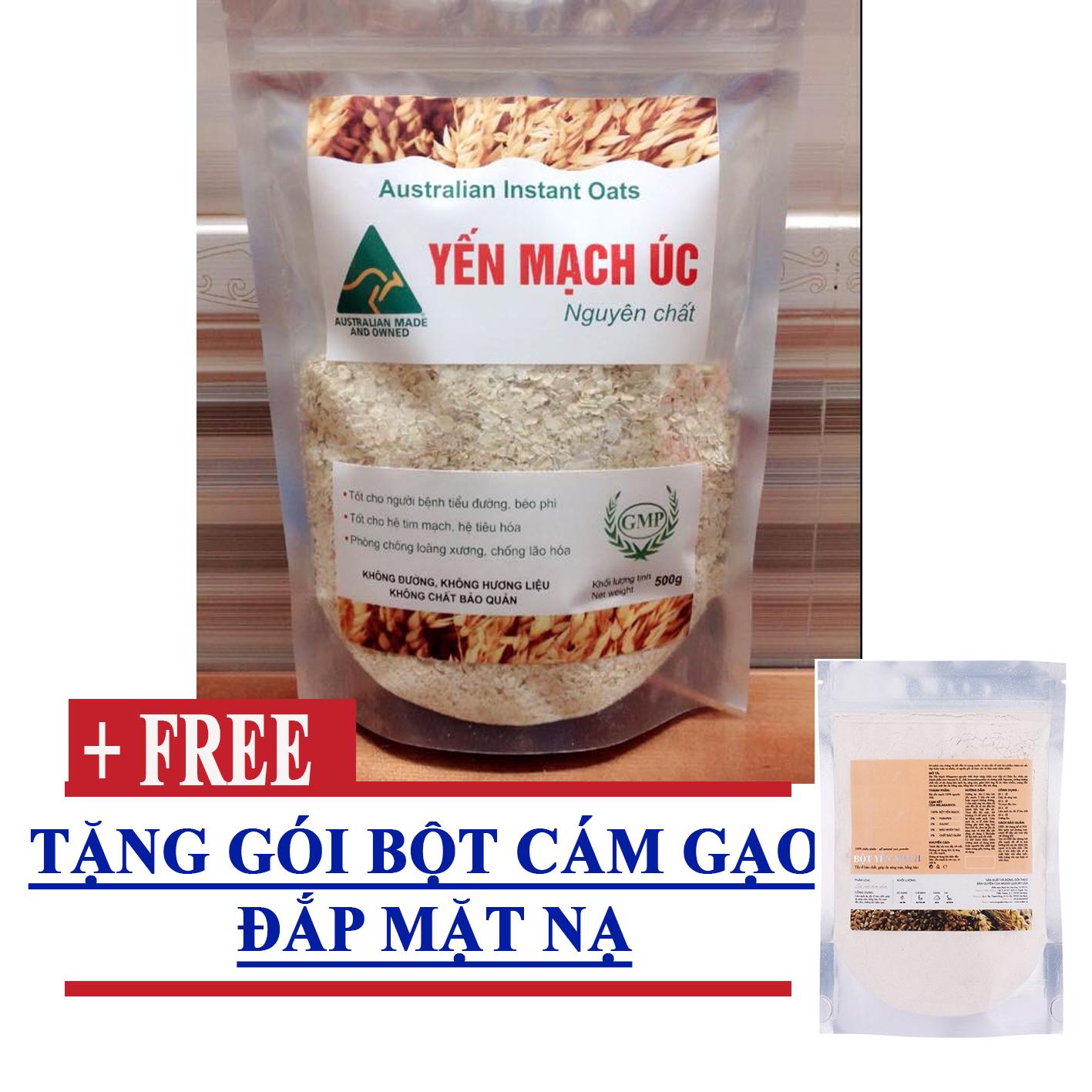 Yến mạch úc nhập khẩu +Tặng bột Cám gạo nguyên chất đắp mặt na thiên nhiên 100G