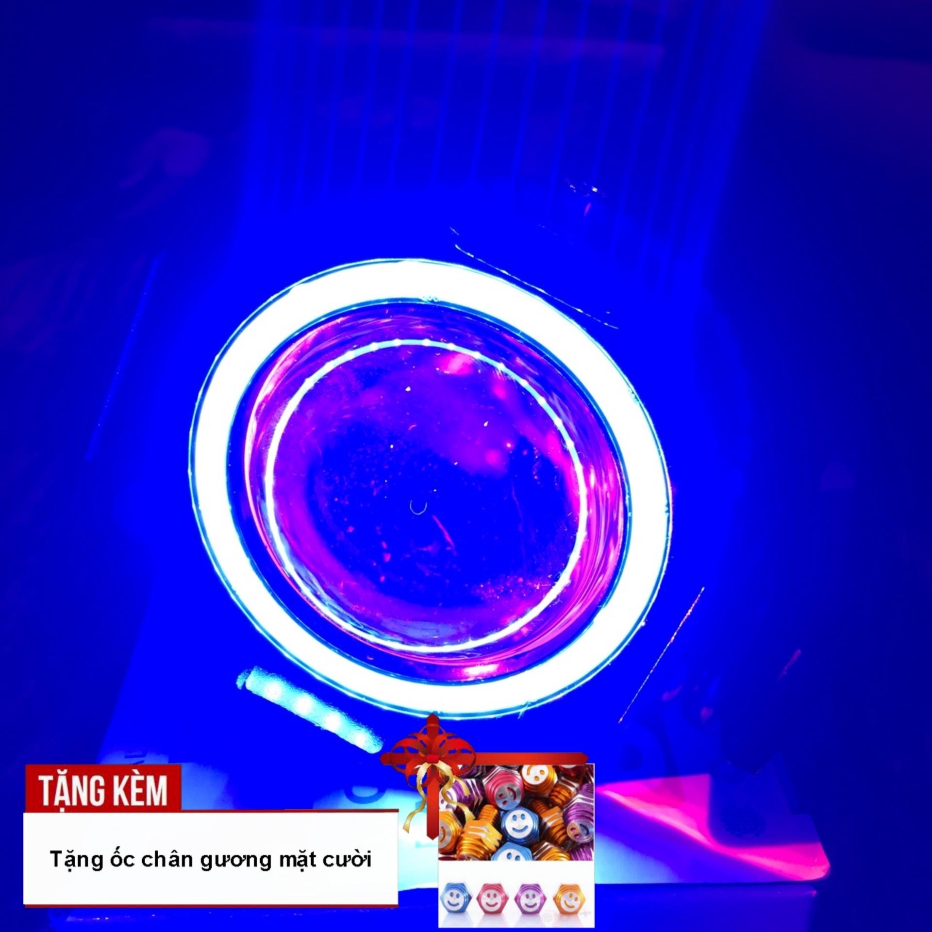 [TẶNG KÈM ỐC CHÂN GƯƠNG] Độ đèn bi cầu LED U7 ( có viền led) cực chất cho xe máy, ô tô   A88-U7-34