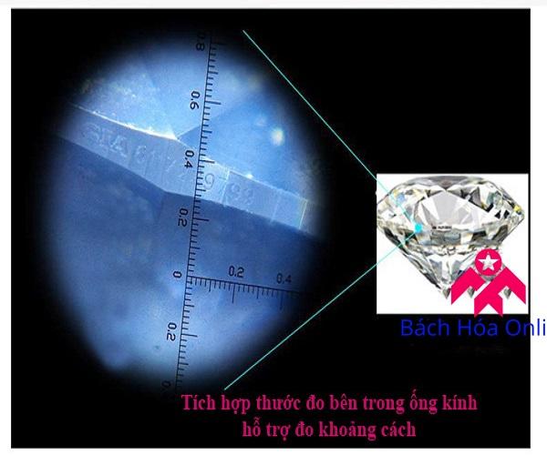 Kính lúp mini 100x có thước đo
