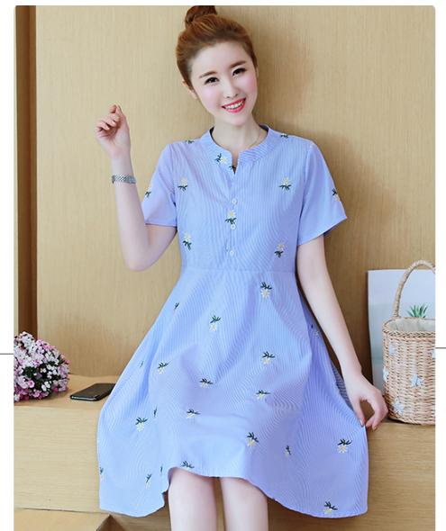 [HCM]ĐẦM BẦU CÔNG SỞ  SỌC THÊU HOA CỎ TRỤ