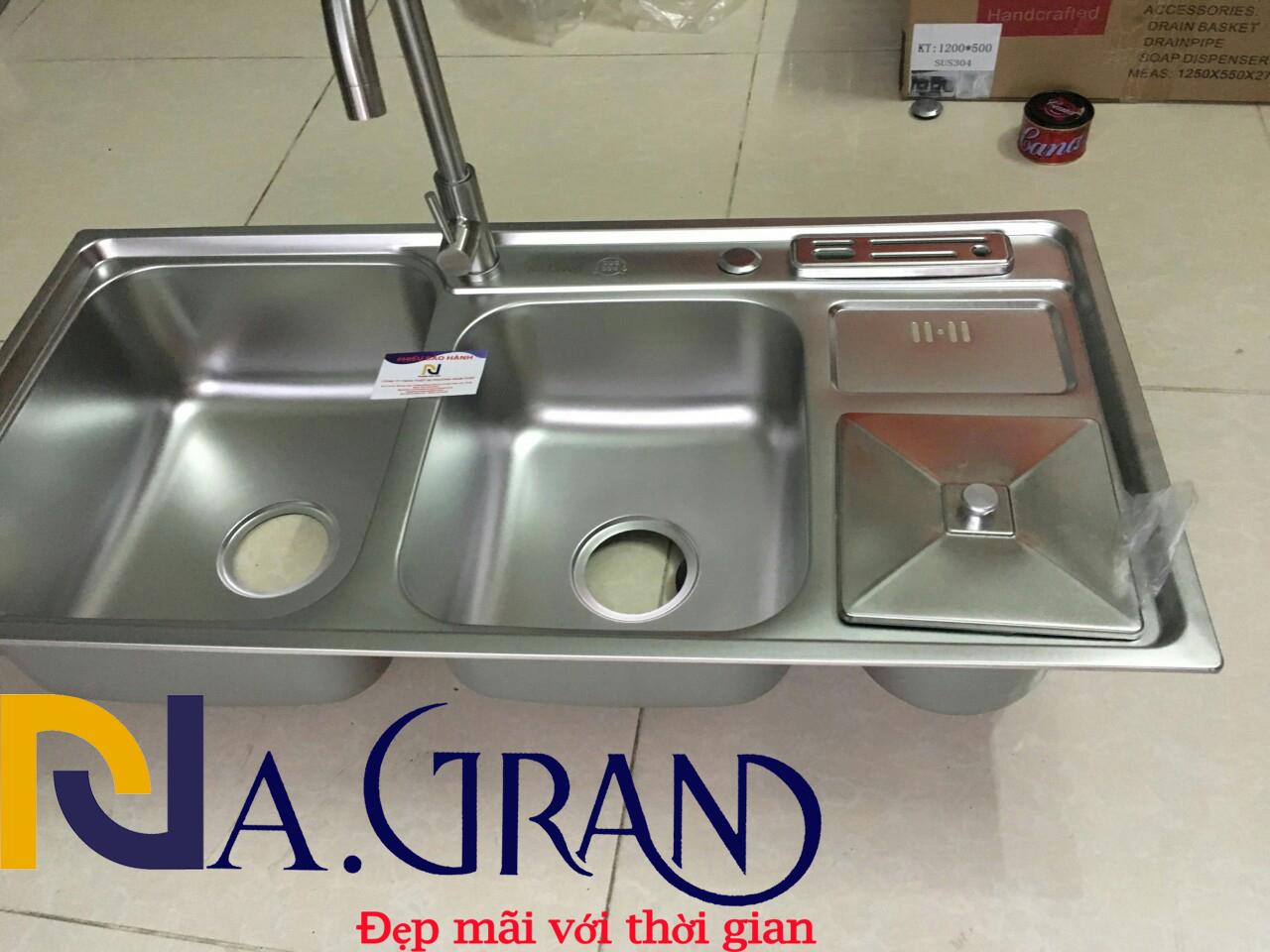 Chậu Rửa Chén Bát INOX 304 Cao Cấp N8 NA.GRAND Tặng Bộ Xả Chậu