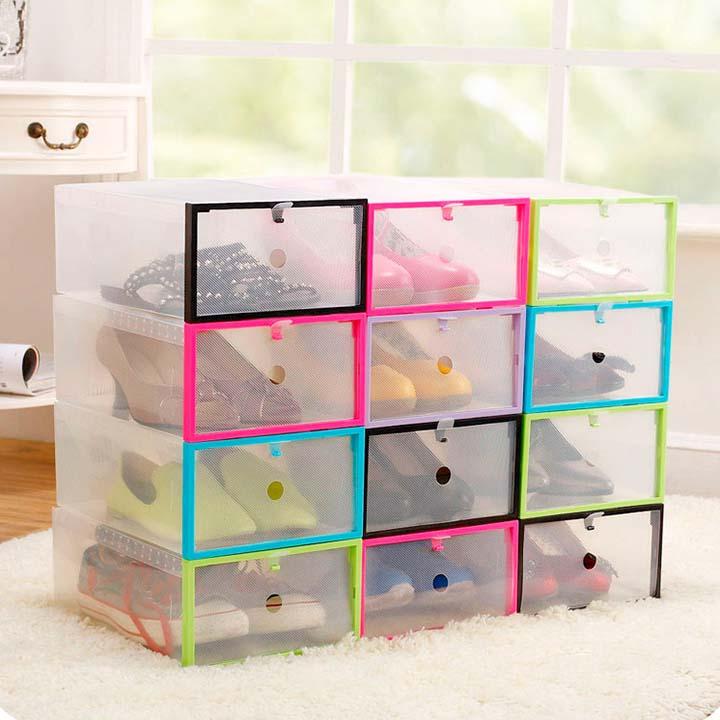 [HCM]Hộp Đựng Giày Dép Có Khung Viền Nhựa