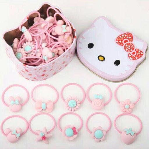 Hộp 40 Dây Cột Tóc Cho Bé ( có mẫu kitty)