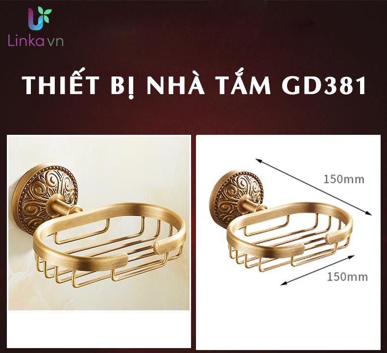 Giá đựng xà phòng nhà tắm bằng đồng GD381