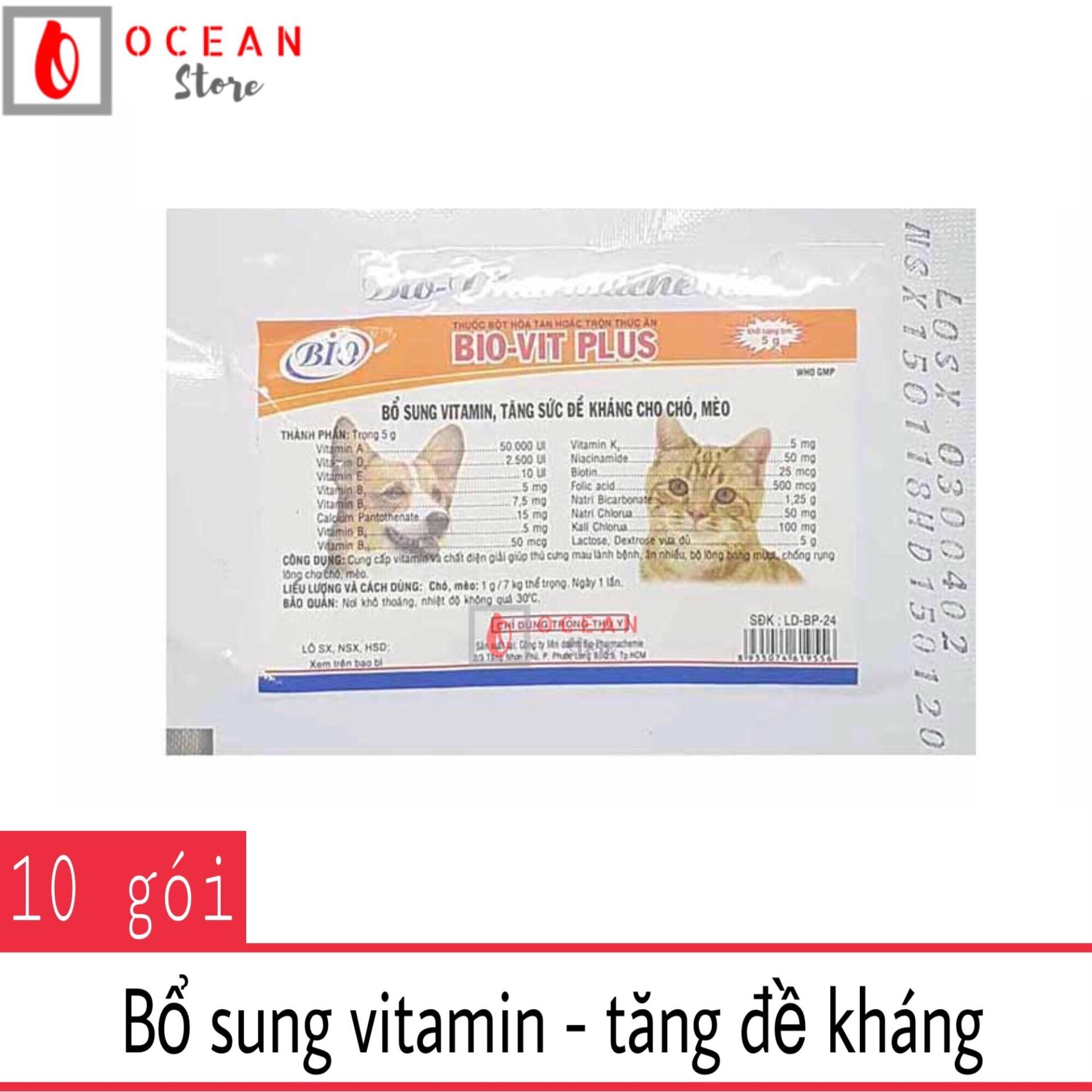 Thuốc bổ sung vitamin và tăng đề kháng chó mèo - 10 gói Bio-Vit Plus