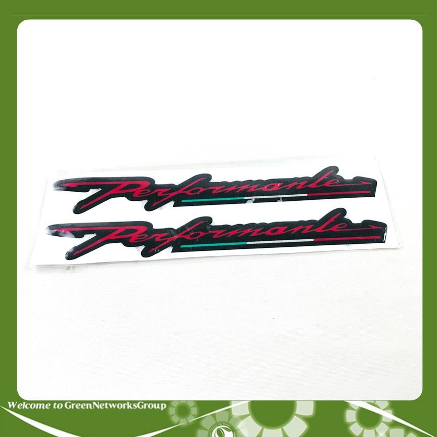 Bộ tem decal chữ Performante trang trí xe máy GreenNetworks