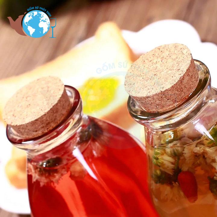 [HCM]Chai thủy tinh vuông 350ml nút bần